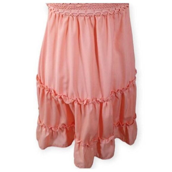 Hirigen PEACH/PINK CROCHET TOP DRESS SZ.S EUC. - Picture 5 of 10